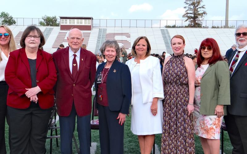 (Left to Right) William Schneider, Carly Creason, Doris Voitier, Wayne Warner, Carole Mundt, Diana Dysart, Katherine Lemoine, Rosiland White, Henry Rodriguez III, and Sean Warner.
