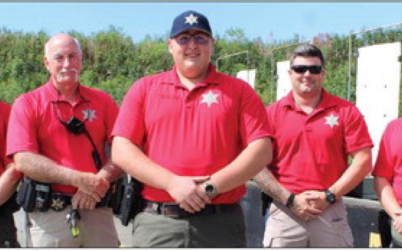 St. Bernard Sheriff’s Office Dep. Jules Martin, center, recently successfully completed the Adult Learning Instructor Development (IDC) and Peace Officers Standards and Training Firearms Curriculum and is now a P.O.S.T. Certified Firearms Instructor. With Dep. Martin are his fellow firearms instructors, from left: Maj. David DiMaggio, Lt. Raymond Theriot, Lt. Robert Mire and Lt. David Culpepper.