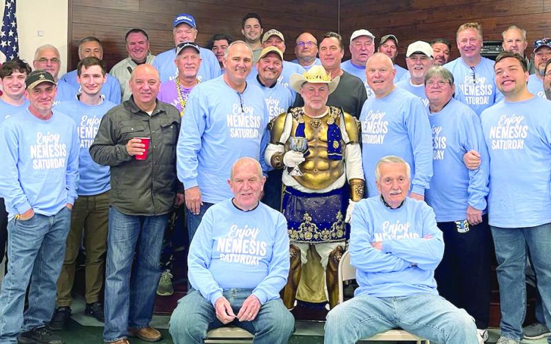 The Knights of Nemesis at the pre-parade breakfast.