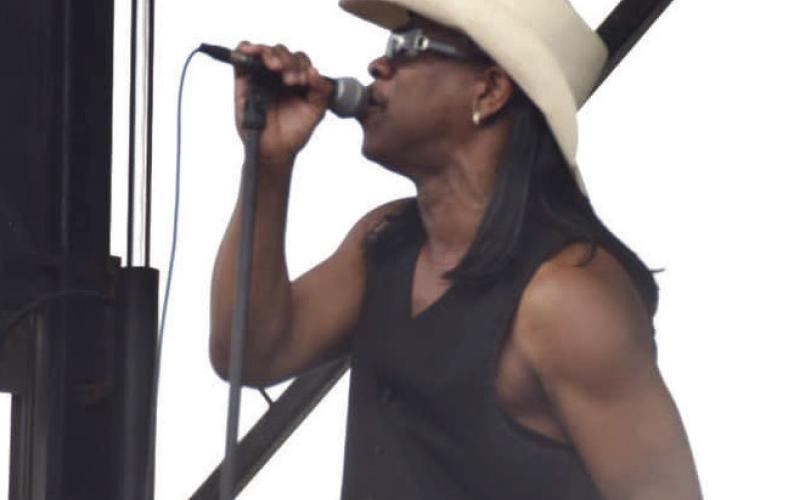 Rockin Dopsie Jr. performs at the Louisiana Crawfish Festival.