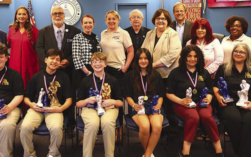 'AGLOA Middle Division' Left to right- Front Row: Kenneth Higginbotham, Elbin Chavez, Jack McMullin, Evelyn Do, Jade Jamhour, Lori Gilchrist. Second Row: Don Campbell, Millie Harris, Henry Rodriguez, Katherine Lemoine, Carly Creason, Joe Long, Doris Voitier, Sean Warner, Rosiland White, Keisa Rodney, Mary Lumetta