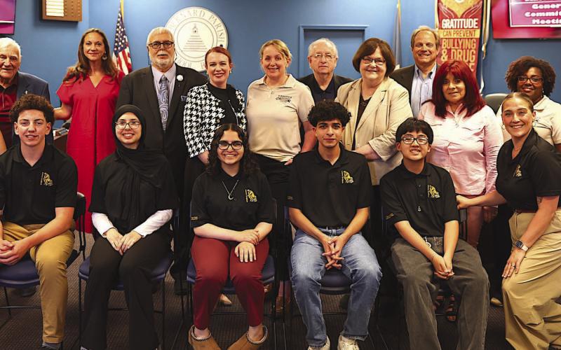 'AGLOA Junior Division' Left to right- Front Row: Jonathan Palazzolo, Connor Dewey, Hannah Ramsey, Jenna Jamhour, Ibrahem Sharaf, Carter Tran, Abbie Schilling. Second Row: Don Campbell, Millie Harris, Henry Rodriguez, Katherine Lemoine, Carly Creason, Joe Long, Doris Voitier, Sean Warner, Rosiland White, Keisa Rodney, Mary Lumetta
