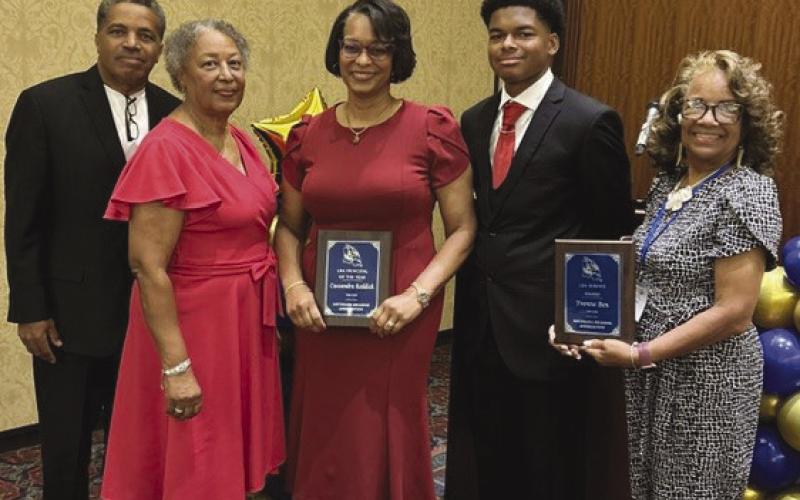 From left: Ryan Reddick, Elveria Evans, Cassandra Reddick, Kaleb Reddick, and Yvonne Ben.