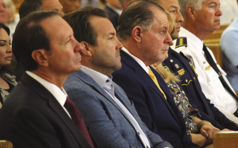 Governor Je Landry, alongside St. Bernard Government Ocials and SBSO, attended a mass at Our Lady of Prompt Succor Catholic Church to commemorate the 20th anniversary of Hurricane Katrina.