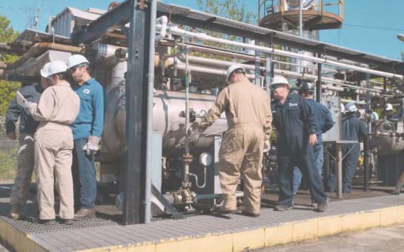 Nunez Community College will add a $1 million Liquefied Natural Gas handson training unit to its Process Technology program thanks to a Strengthening Community Colleges grant from the Department of Labor. The unit will join existing PTEC training facilities like the methanol plant (pictured) on the Nunez campus.