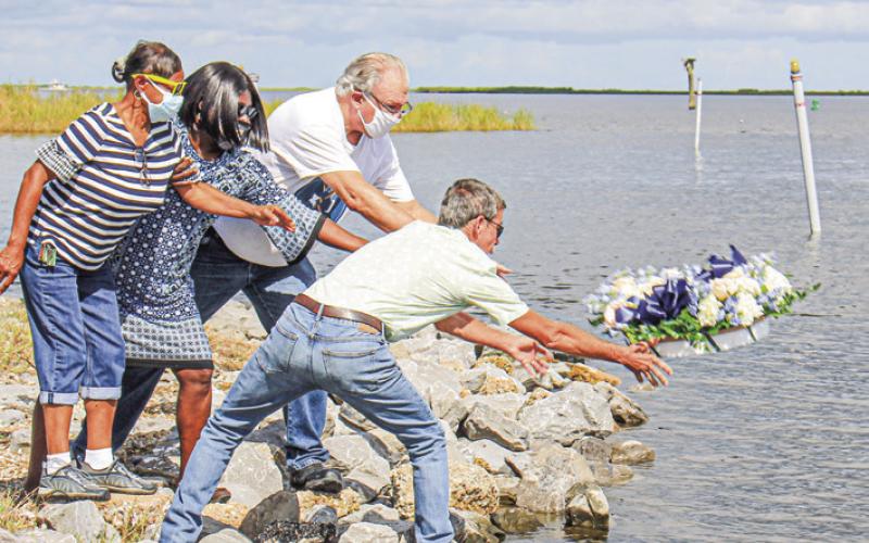 Wreath-laying ceremony held commemorating Hurricane Katrina's anniversary. Photo by Amber Prattini Wallo
