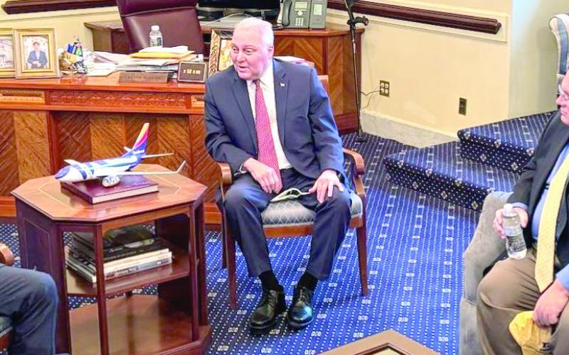 Parish President - Elect Louis Pomes and State Representative - Elect Mike Bayham meeting with Congressman Steve Scalise in the nation's capital.