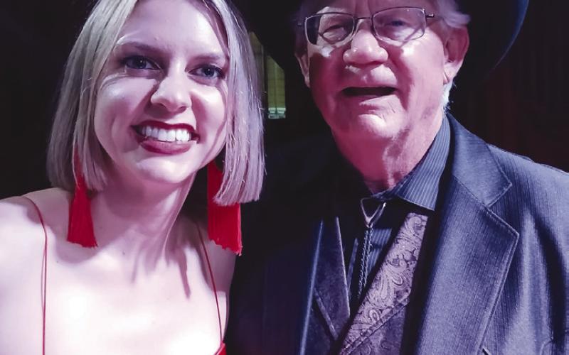 Jazz singer Audrey LeCrone of Arabi with her father Don Wagner, a rancher/ farmer from Kansas, at the album release party at DBA.