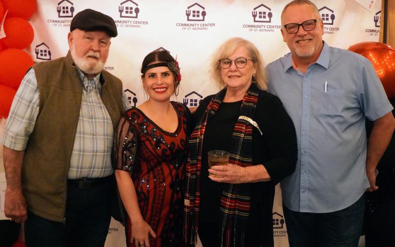 (Left to Right) Floyd Gue, Jamie Richardson, Rita Gue and Chris Haines at the Community Center of St. Bernard Casino Night in Arabi.