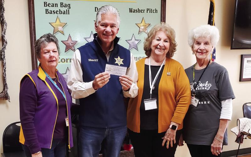 AARP Board members &amp;amp; Sheriff Pohlmann. (Left to Right) Glenda Fedele, Vice-President; Sheriff Pohlmann; Leona Galley, President &amp;amp; Carolyn Constance, Secretary.