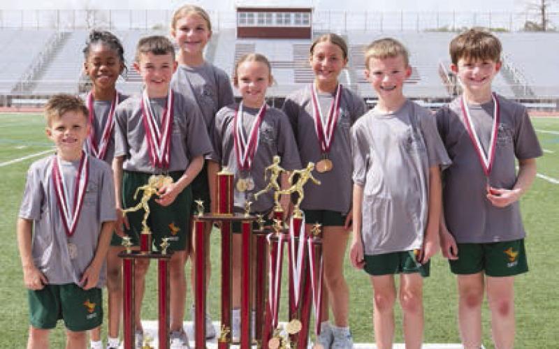 2nd Place Overall Team Lacoste Elementary, front row from left: Jay Gernados, Jace Martinez, Brynn Babin, Tai’lynn Louis. Back row from left: Kenedy Dyson, Devin Williams, Keegan Mcinnis.