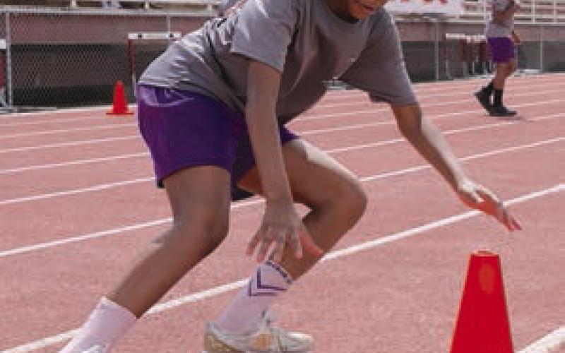 Aysa Charlotin of W. Smith Jr. Elementary, shuttle run.