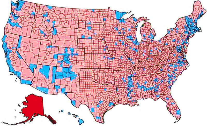 2024 Presidential Election Map by County by Fox News.