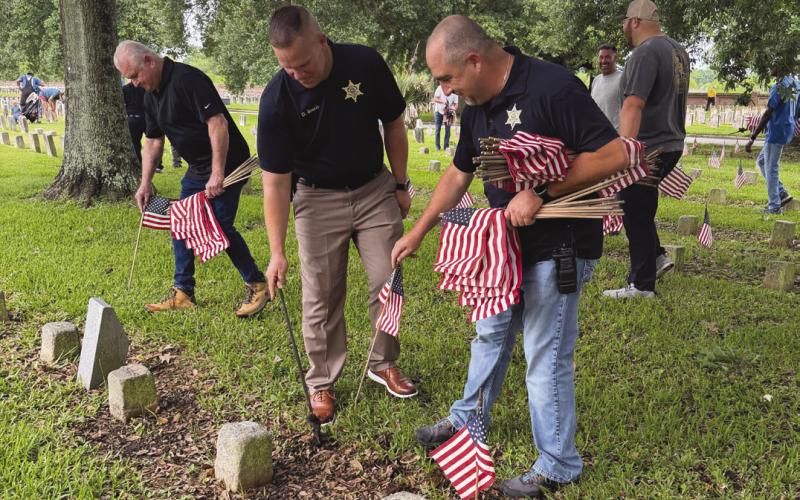 From left: SBSO Sgt. Stephen Imbraguglio, Col. Daniel Bostic Jr. and Dep. Jules Martin Jr.