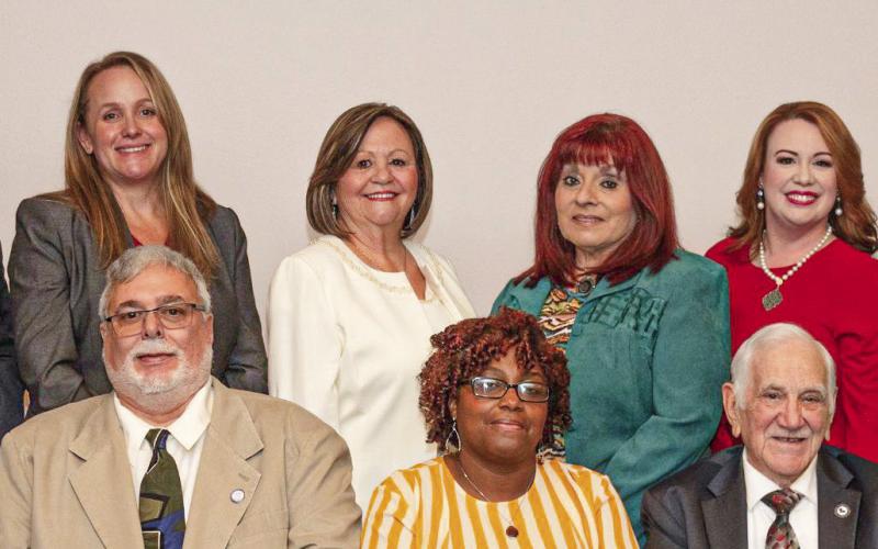 Pictured are St. Bernard Parish School Board Members. Back row, from left: Sean Warner, Carly Jackson, Diana Dysart, Rosiland White, Katherine Lemoine and Kelly Le-Bowman. Front row, from left: Joseph Long, Henry Rodriguez III, Keisa Rodney, Donald Campbell and Millie Harris. Picture by Raymar Photography