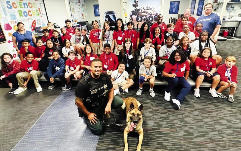 St. Bernard Sheriff’s Office K9 Pit visits with Starbase students