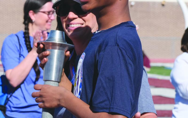 Torch Bearer Jerome Hill for the SBPSB Special Olympics.