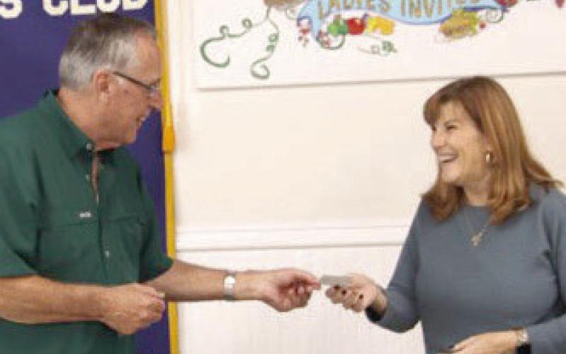 Pictured: Ken Digby (Northshore Mandeville Kiwanis Club) and Patrice Cusimano (St. Bernard-Arabi Kiwanis Club).