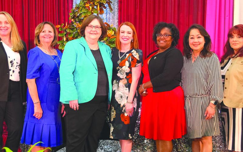 Left to right- Sean Warner, Carly Creason, Diana Dysart, Doris Voitier, Katherine Lemoine, Keisa Rodney, Kelly Le-Bowman, Rosiland White, Henry Rodriguez III