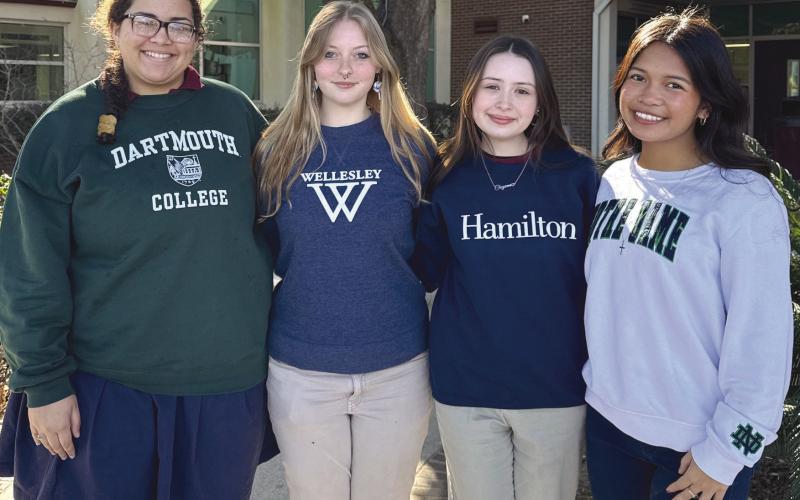 From left: Maya Dufrene, Alayna Mendel, Cheyann Clark, Celine Bioc.