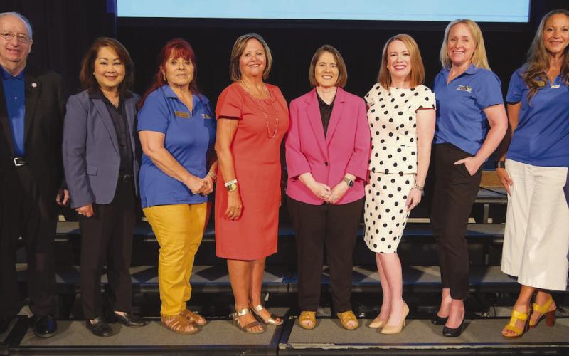Left to right Henry Rodriguez III, Joseph Long, Kelly Le-Bowman, Rosiland White, Diana Dysart, Mary Lumetta, Katherine Lemoine, Carly Creason, Millie Harris, Donald Campbell.