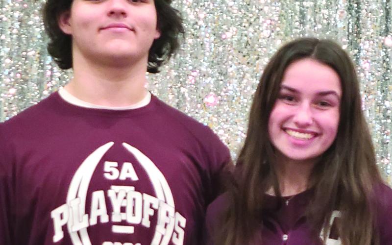 Chalmette High School seniors Coby Barrow and Abigail Coker served as the narrators for the program.