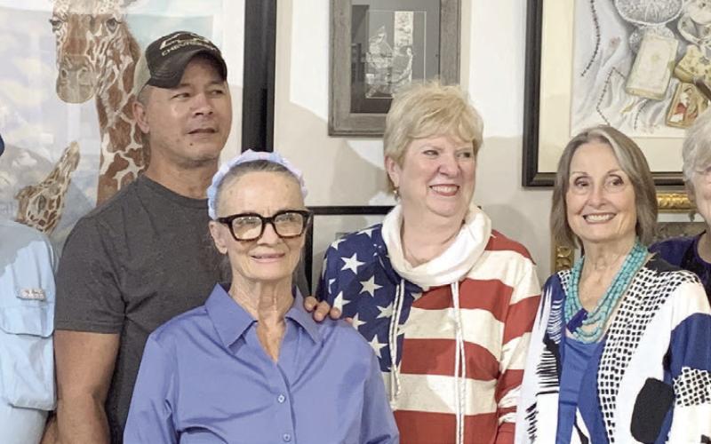 Show winners lineup, pictured from left: Linda Lopez, Donna Arbelle, Rodney Asevedo, Christian DeLos Reyes, Diane DeLos Reyes, Janet Attaway, Donna Lind, Marie Alvarez, Lynn Battle, Yvette Peevey, Claire Pescay, Sabrina Evans, and Merri Garvey-Haines. Not pictured: Victoria Graves and Barbara W. Hayes.