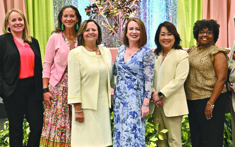 The School Board Hosted its annual Commitment to Community Celebration recently. Left to right Superintendent Doris Voitier, School Board member Carly Creason, Millie Harris, President Diana Dysart, Vice President Dr. Katherine Lemoine, Kelly Le-Bowman, Keisa Rodney, Henry Rodriguez III, Sean Warner. Photo by Raymar Photography