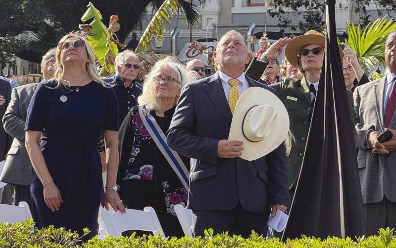 Parish President Louis Pomes attends commemoration event of the Battle of New Orleans held at Jackson Square in New Orleans.