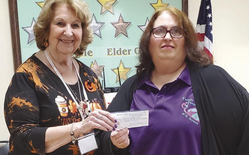 On Saturday, Oct. 25, 2025 AARP Chapter 3926 of St Bernard had a guest speaker from 'Family Violence of St Bernard' formerly St Bernard Battered Women. We welcomed guest speaker Angel Melerine to tell everyone about their organization and all the work they do in our parish. A $300 donation was presented by President Leona Galley to Angel Melerine.