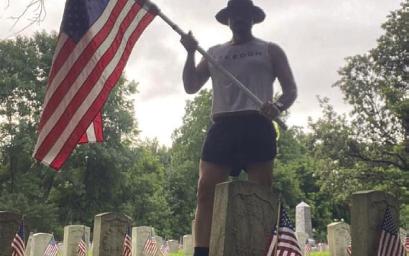 John Jackson at the National Cemetery paying homage on Memorial Day.