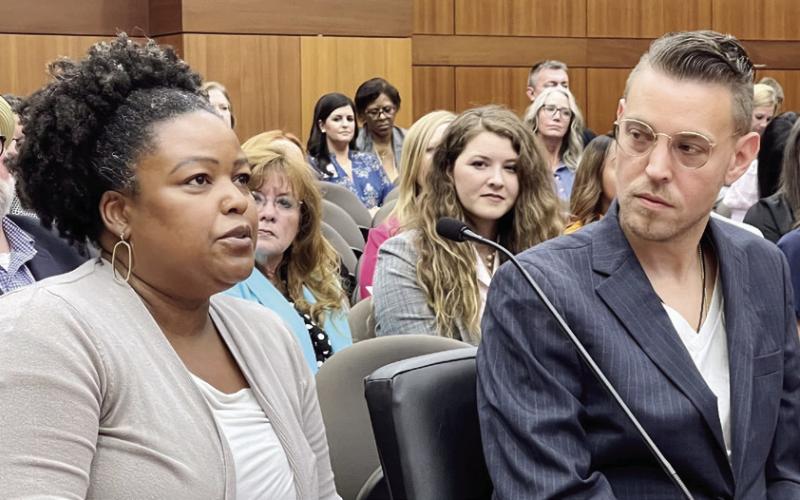 Tangipahoa Parish School System teacher Stephanie Robertson (left) and St. Bernard Parish Public Schools teacher Justin Templet (right) were named 2023 Public Interest Fellowship winners.