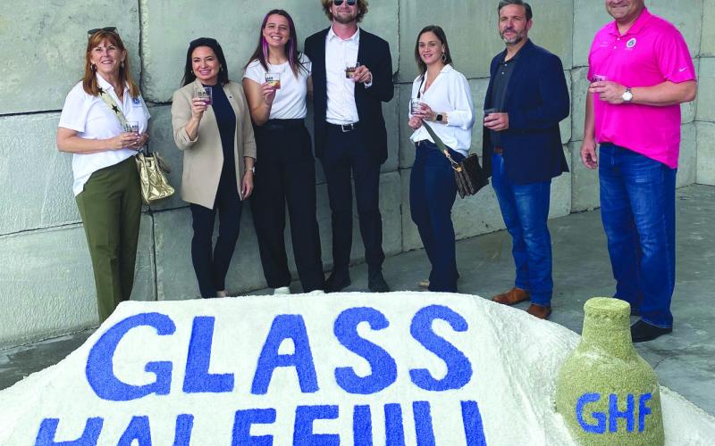 Glass Half Full owners Franziska Trautmann and Max Steitz hold the grand open ceremony for their new facility in St. Bernard Parish.