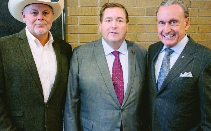 Pictured, from left: Parish President Louis Pomes, Lt. Governor Billy Nungesser, Sidney Torres III.
