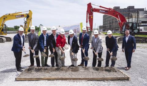 Parish President Louis Pomes joined o cials from ASR Group and the Domino Sugar Re. nery in the ground breaking ceremony to announce the beginning of construction on their $785 million expansion.