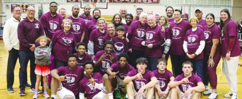 Butch Stockton recently celebrated his 800th Career Win at the Chalmette High Gymnasium with the Owl Basketball Team, Cheerleaders, Chalmette High Administrators, and friends.