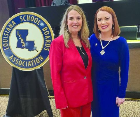 Dr. Janet Pope and Dr. Katherine Lemoine at the swearing in ceremony of the LSBA.