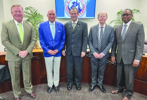From left: Executive Director Drew Heaphy, Thomas Ajubita, David Kenney, Jr., Walter Cure IV, Larry Aisola, Jr.
