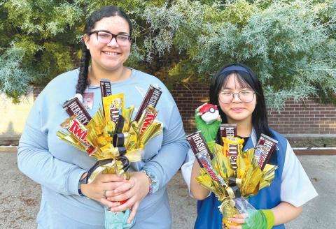Left to right: Chalmette High National Merit Semifinalists (left to right) Maya Dufrene and Lillian Lai received the incredible news during Owl Week - Chalmette High's annual spirit week filled with dress-up days, class to class competitions, and pep rallies.