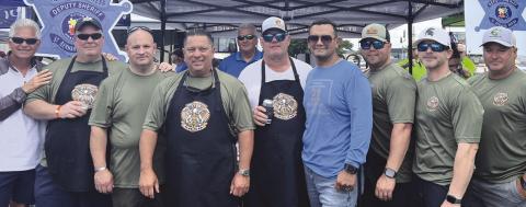 SBSO's team members who participated are, from left: Sheri James Pohlmann, Detective Michael Dominici, Detective Thomas Gai, Col. Chad Clark, Lt. Robert Broadhead, Detective Kenneth Sierra, Lt. Jorge Vargas, Capt. Ryan Melerine, Detective Lt. Daniel Carreras and Sgt. Dusty Gould.