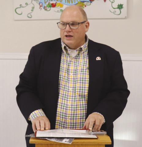 State Rep. Mike Bayham was recently a guest speaker at the St. Bernard Kiwanis Meeting on February 3. Photo by Tony Peralta