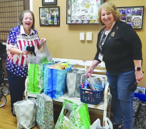 On Saturday, August 23, 2025 at Pakenham AARP 3926 monthly meeting, members participated in the donations to the Homeless Veterans Stand Down program to be held at the New Orleans VA Hospital. Shown in the picture is Leona Galley, President and Sandra Reuther, VFW Auxiliary 5153 member and VFW Auxiliary Deputy to the V.A.