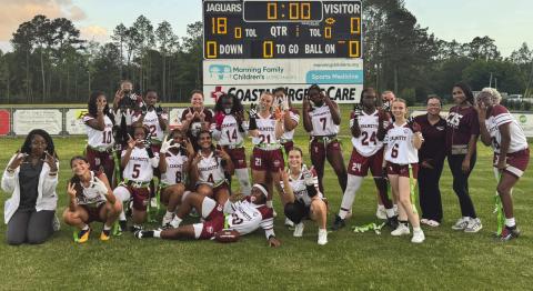 The Chalmette High School Lady Owls Flag Football Team had an amazing . rst season, making it to the state semi-. nals.