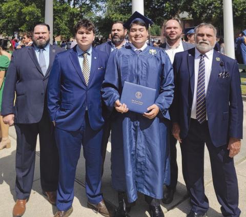 Chalmette resident Sean DeFraites represented the 4th generation of his family to graduate from Holy Cross High School.