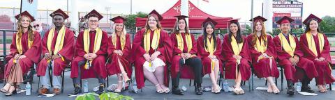 Valedictorians Left to Right: Asma Askar, Denim Bell, Norman Burrey Morales, Grace Gaspard, Elizabeth Groby, Trey Meyers, Brandi Phan, Kimberly Quintanilla, Adison Tregle, Jorge Vargas, Lily Vu