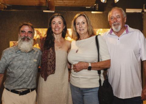 Eric and Sabrina Schmidt and Sabrina's parents Stephanie and Robert Evans. Photo: Edward Miller / Magnolia Films