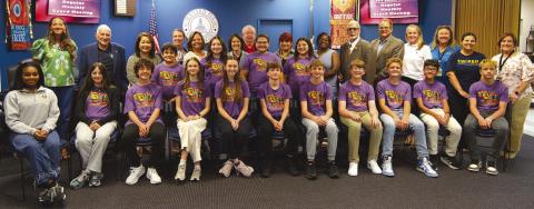 School Board Honors National Beta Competitors for Outstanding Achievements