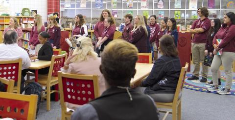 Chalmette High’s Dually Enrolled Aspiring Educator students recently visited Lacoste elementary to observe classrooms.