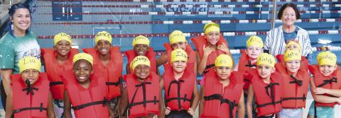 Mrs. Tortorich's class recently completed their swim lessons at the Chalmette High Natatorium. First row from left to right: Lia Suyo Puma, Znala Branch, Jahshaye Charles, Izan Caceres Sabillon, Luis Duarte Valladares, Kaleb Hernandez, Laytin Burns, Kinsley Borden. Second row from left to right: Paige Tortorich, Drew Young, Chance Augustin, Kevin Cooper, Grace Martinez, Harlem Bourgeois, Kylan Eunice, Kiara Pacheco, Coach Millie.