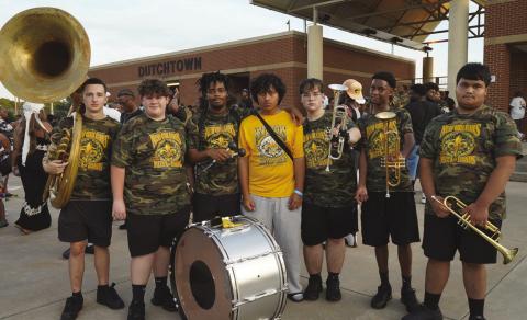 Deuce, Ayden, A’Shaad, Mark, Stephen, and Ronaldo with last year NOASB member Cesar at Dutchtown Stadium in Georgia for the Battle For The Culture VI.